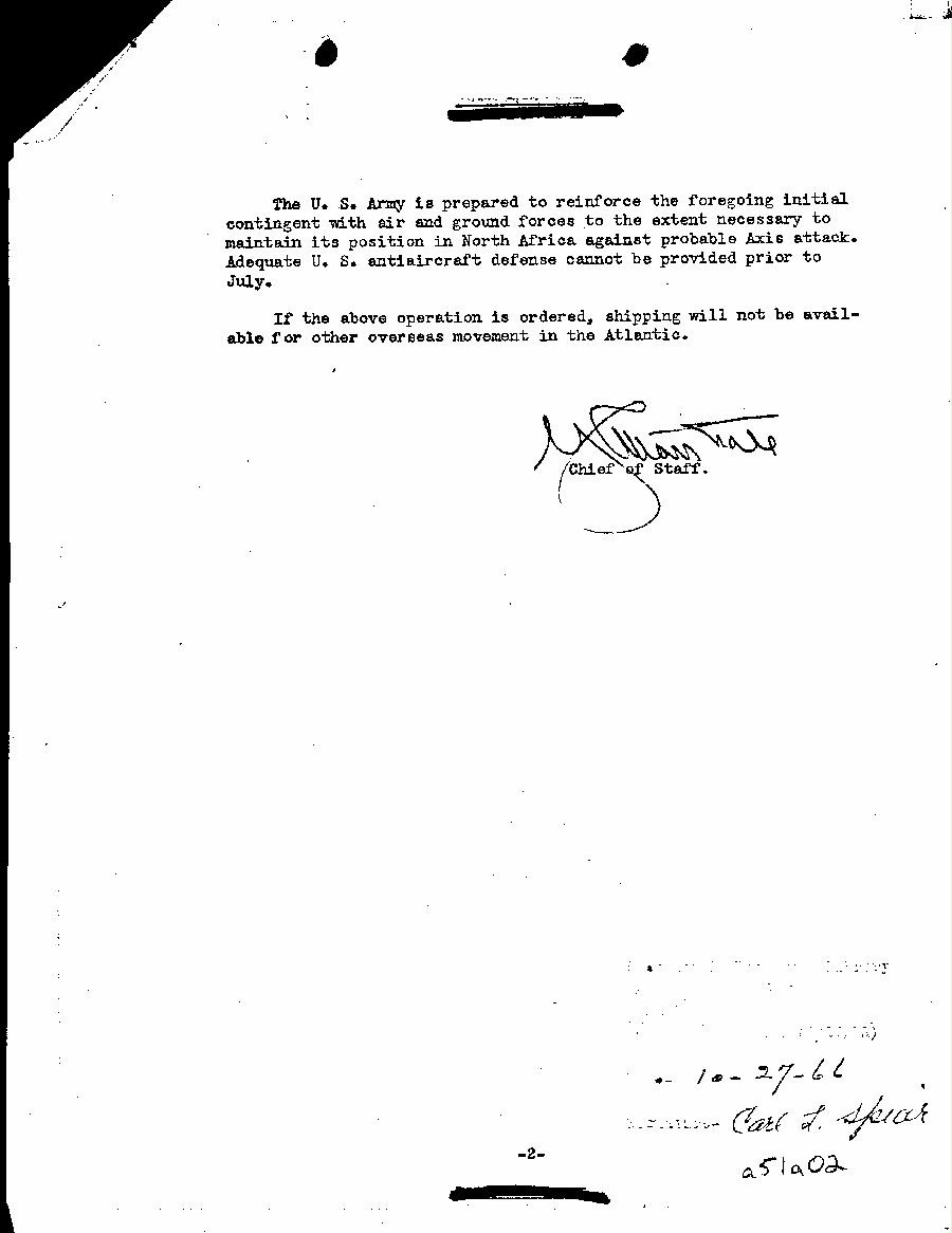 [a51a02.jpg] - Memorandum, G.C. Marshall-->President-Dec 26, 1941