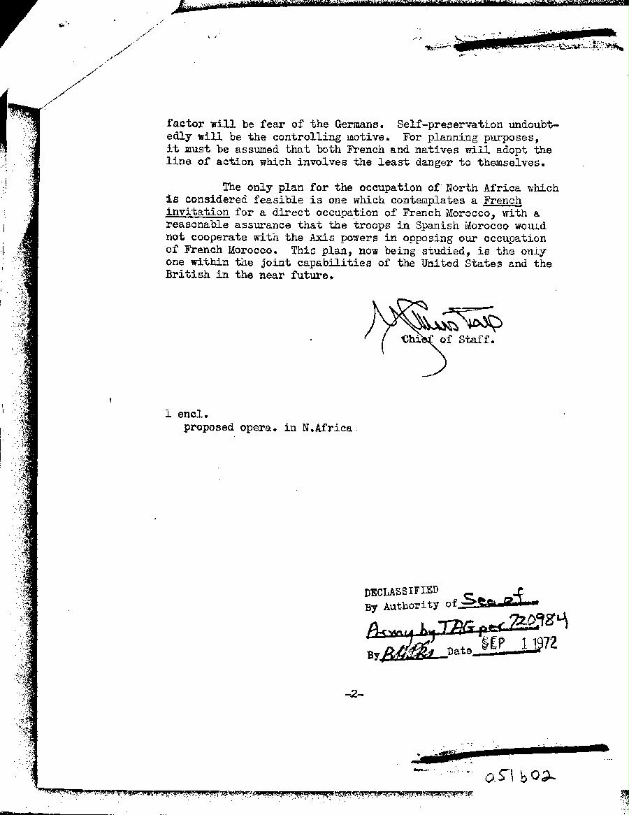 [a51b02.jpg] - Memorandum, G.C. Marshall-->President-Jan 9, 1942