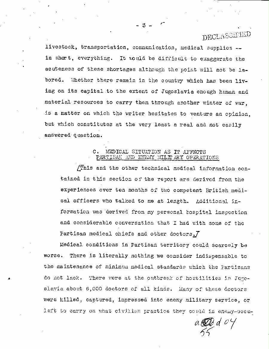 [a55d04.jpg] - Report of Major Weil on this Experience with the Partisans in Jugoslavia
