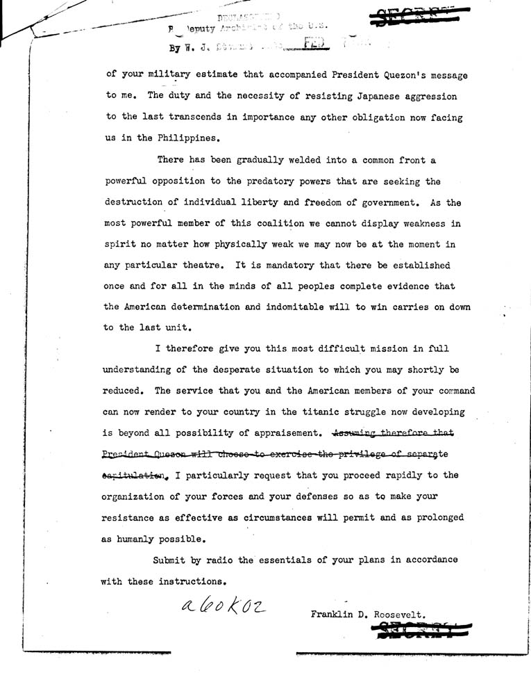 [a60k02.jpg] - FDR to US Army Forces in Far east