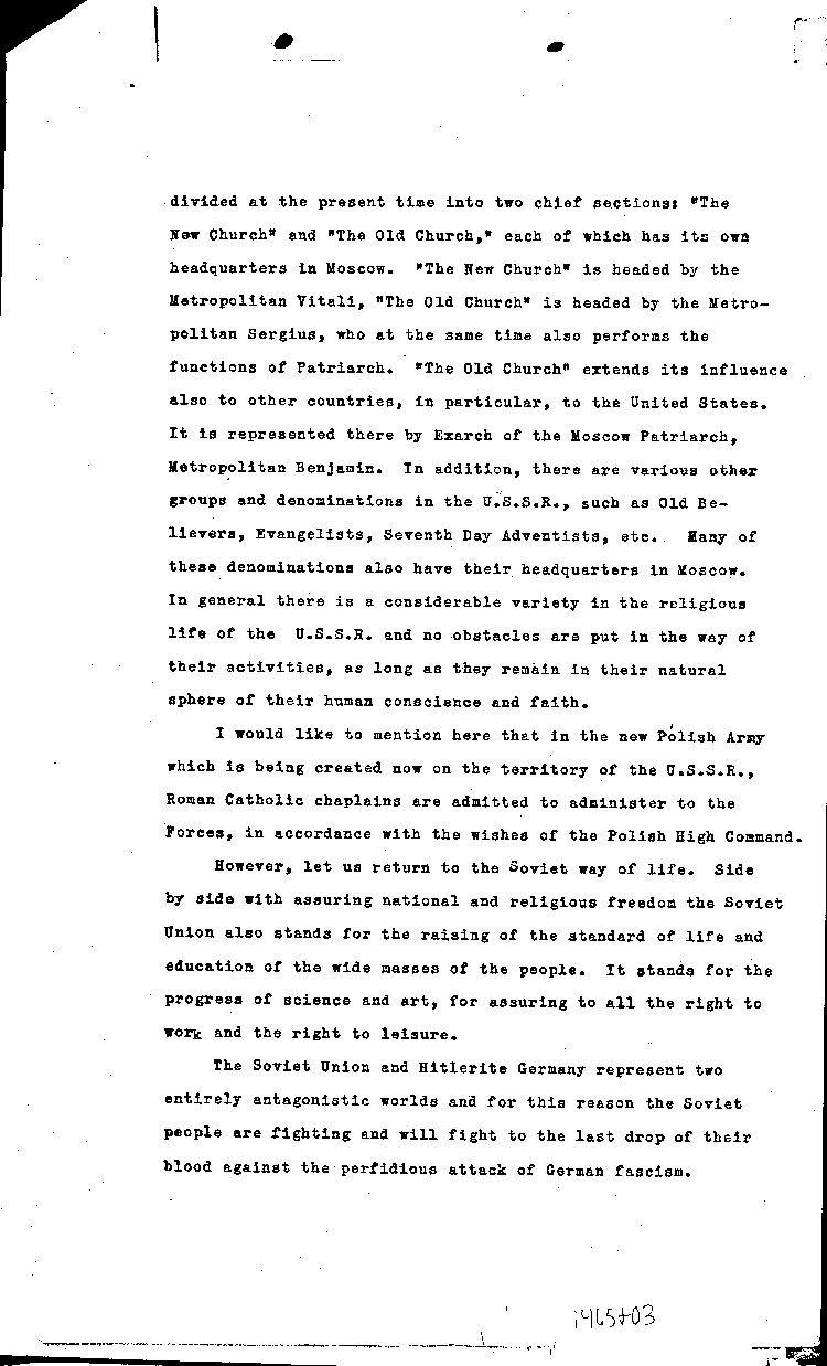 [a465t03.jpg] - Extract of Speech delivered by M. Maisky, Soviet Ambassador 9/23/41