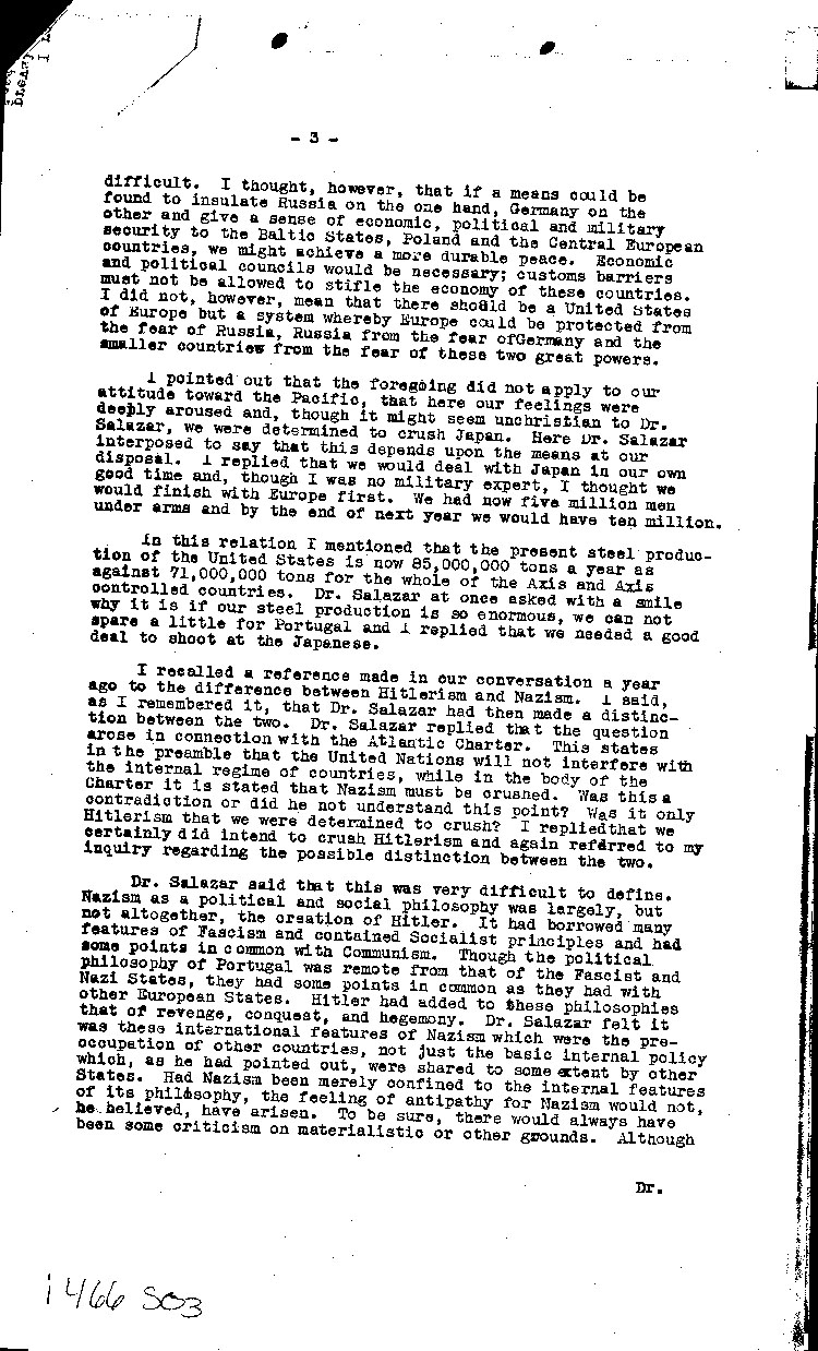 [a466s03.jpg] - memo of conversation b/tw Portug. PM & M.Taylor 10/42