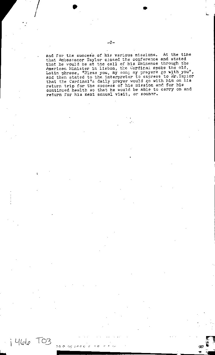 [a466t03.jpg] - summary of interview with Portug. Rep, Pope, & M.Taylor 10/3/42