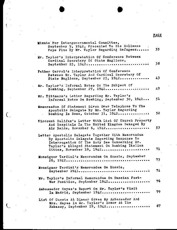 [a467a03.jpg] - Report to FDR by Taylor on his trip to the Vatican, Europe, and British Isles, 9/12 to 10/12/42