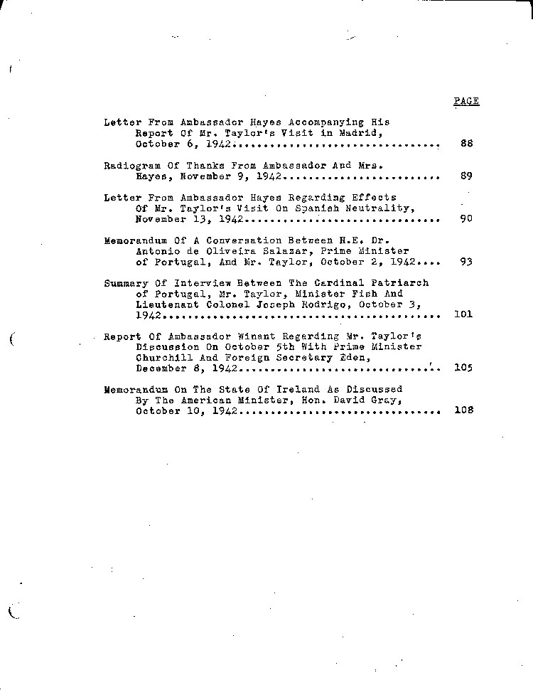 [a467a04.jpg] - Report to FDR by Taylor on his trip to the Vatican, Europe, and British Isles, 9/12 to 10/12/42