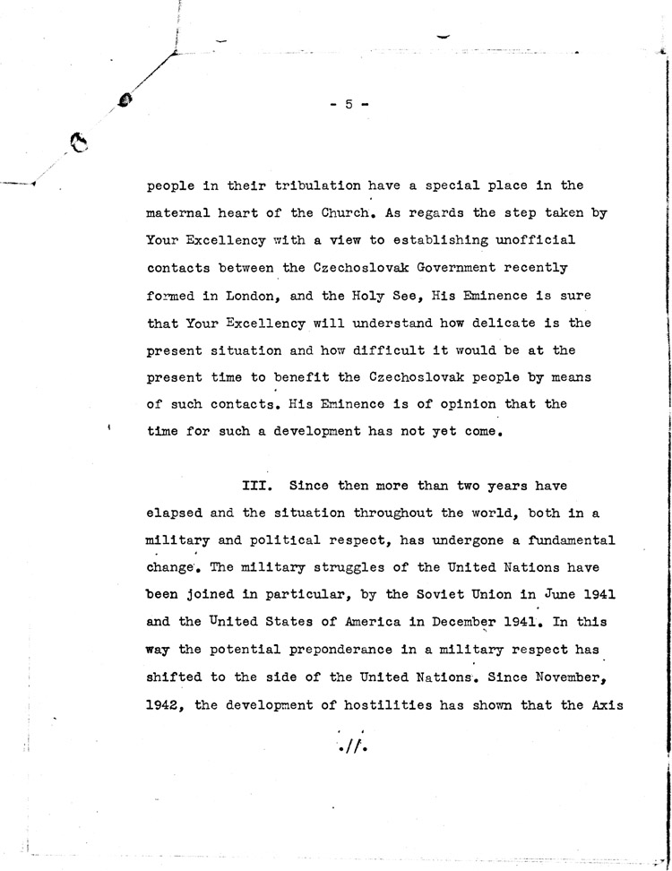 [a468h06.jpg] - Memorandum: FDR --> Myron Taylor 5/31/43