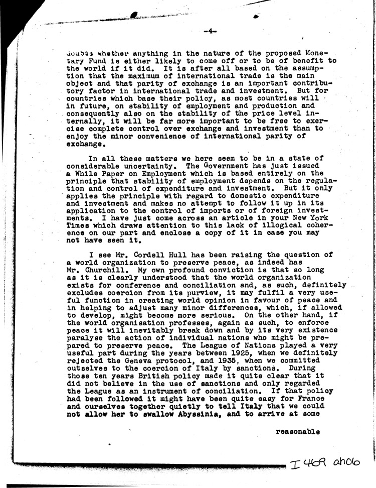 [a469ah06.jpg] - Memo: Department of State --> FDR          8/29/44