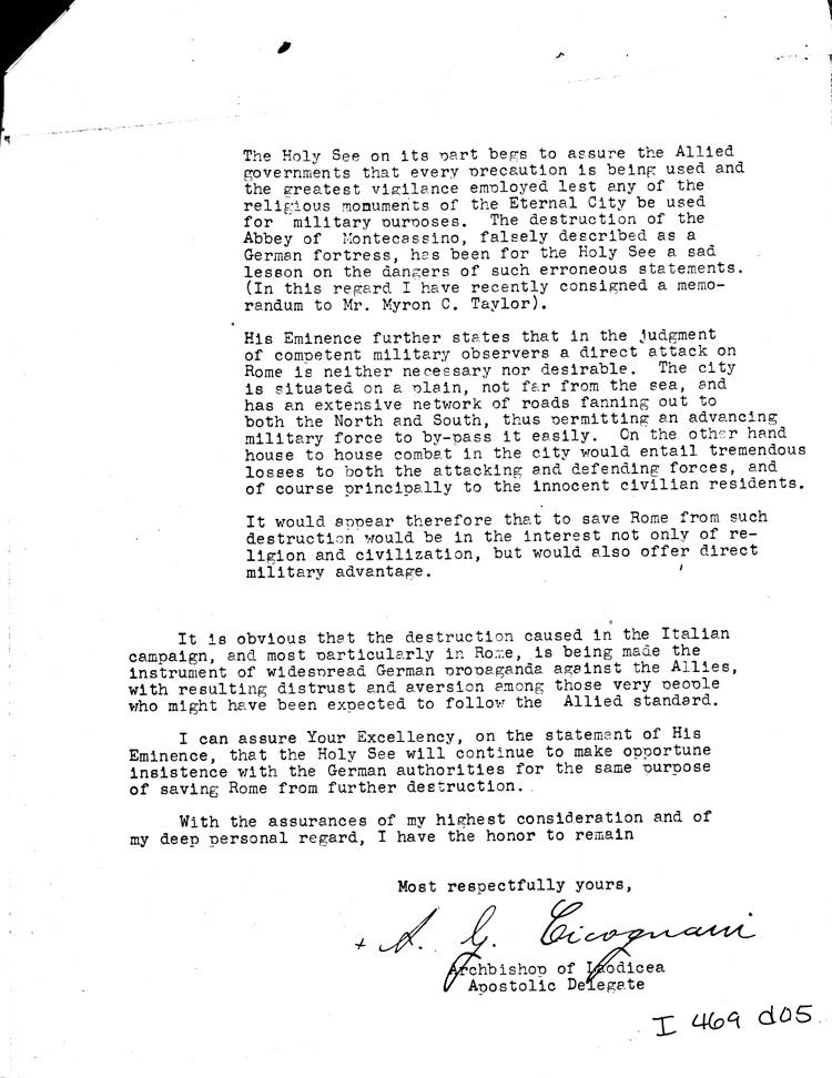 [a469d05.jpg] - Memo: FDR --> Secretary of State 3/13/44