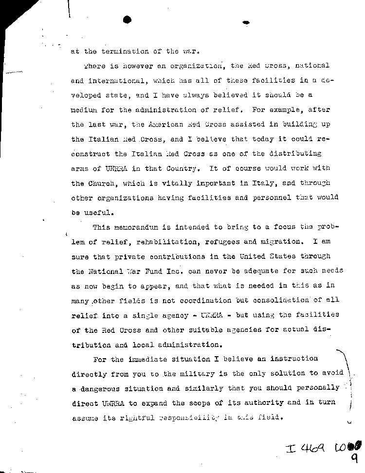 [a469l09.jpg] - Memorandum: FDR --> Secreatary of State     2/21/44