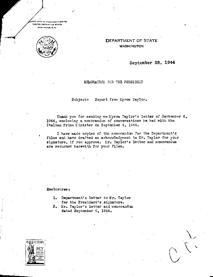 [a470n10.jpg] - Memorandum for the President 9/28/44