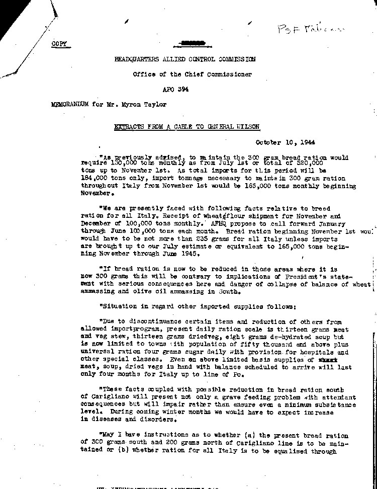 [a470x04.jpg] - Extracts froma Cable to General Wilson 10/10/44
