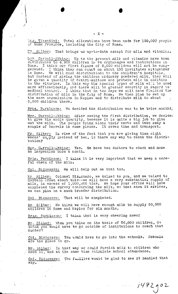 [a472g02.jpg] - Minutes from Meeting of Advisory Group Concerning Relief held 1/22/45