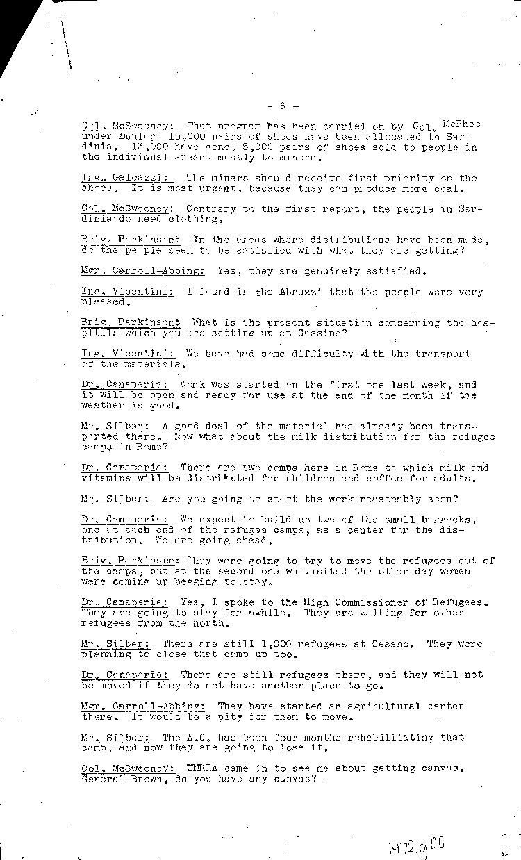 [a472g06.jpg] - Minutes from Meeting of Advisory Group Concerning Relief held 1/22/45