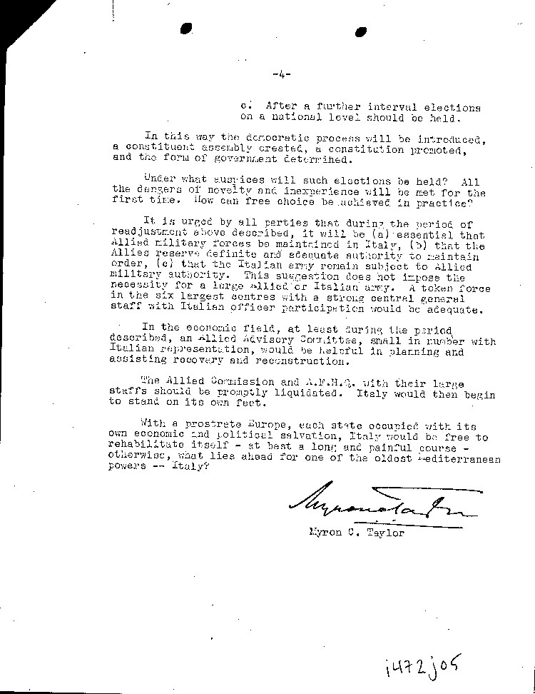 [a472j05.jpg] - handwritten letter from Taylor to FDR 1/26/45