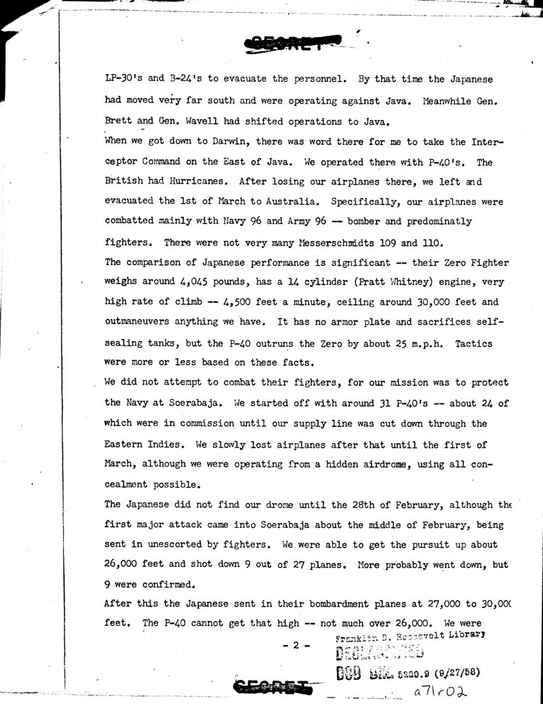 [a71r02.jpg] - Talk Given By Major william P. Fisher (AC) before G-4 Officiers, wdgds. 3/20/42