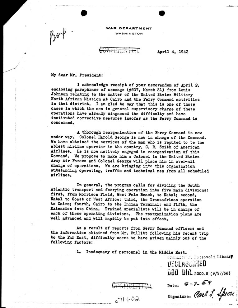 [a71t02.jpg] - To FDR from Stimson 4/4/42