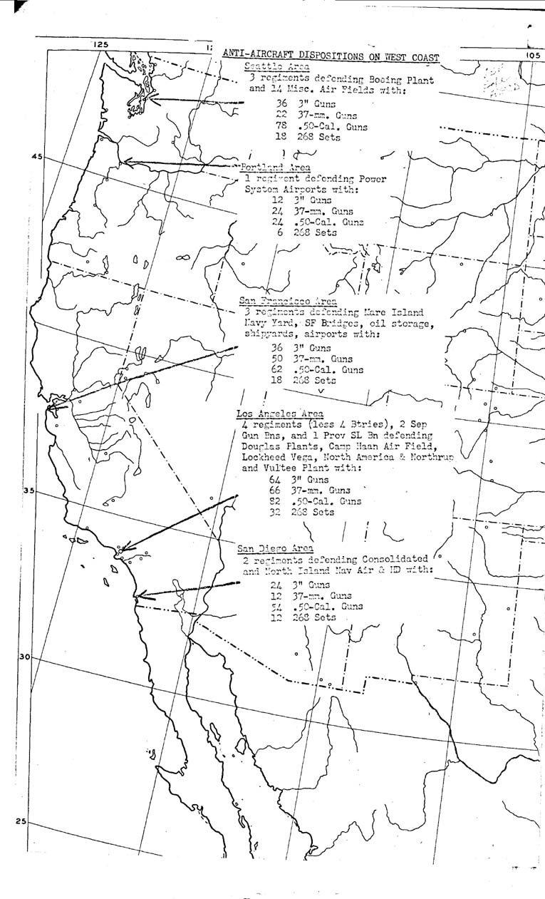 [a01y01.jpg] - Anti-Aircraft Dispostions on West Coast