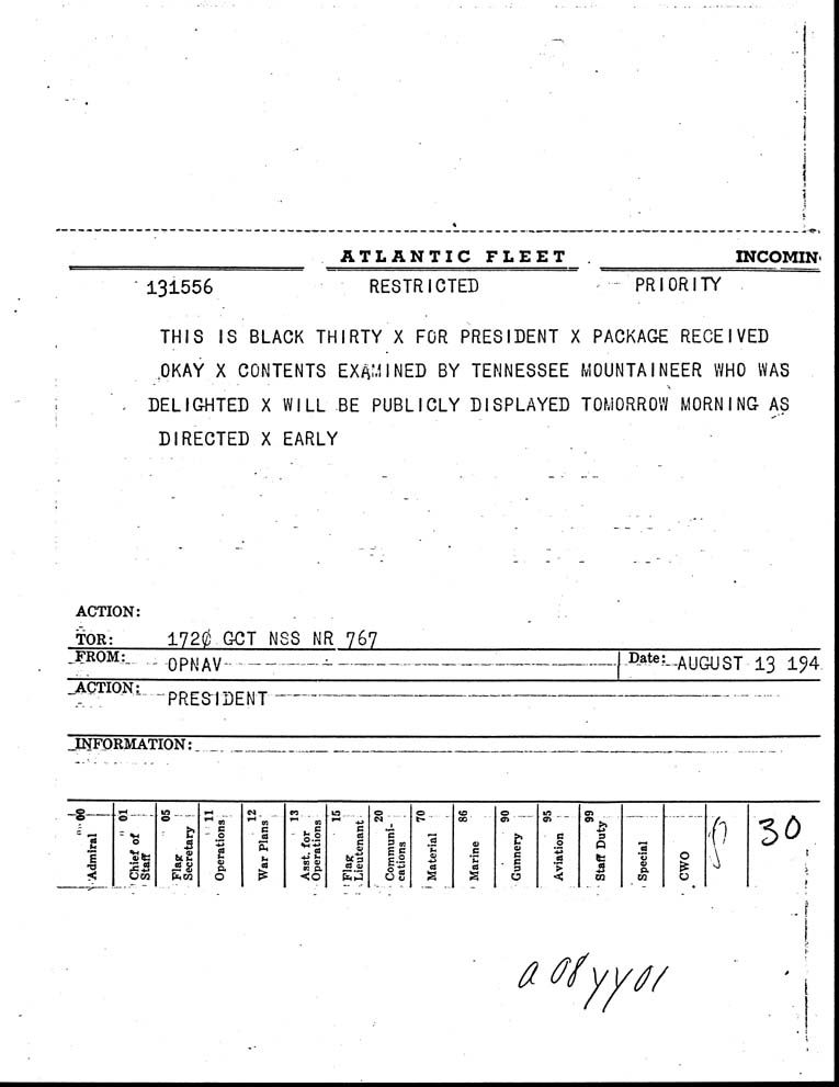 [a08yy01.jpg] - OPNAV-->President 8/13/41