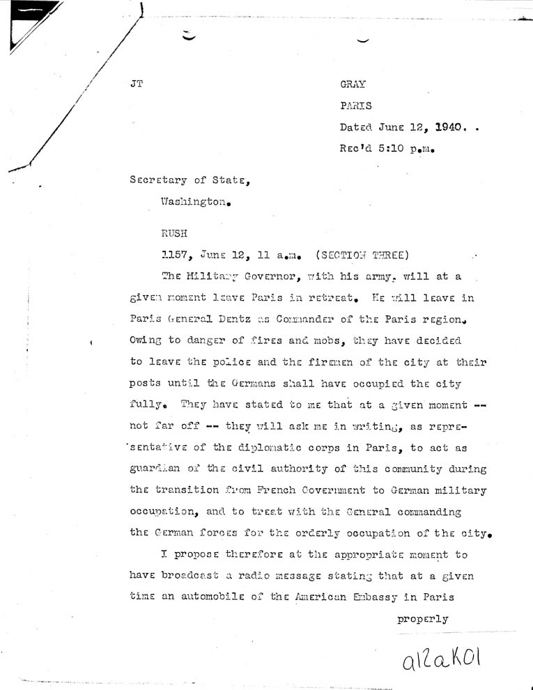 [a12ak01.jpg] - FDR to Bullitt 6/12/40