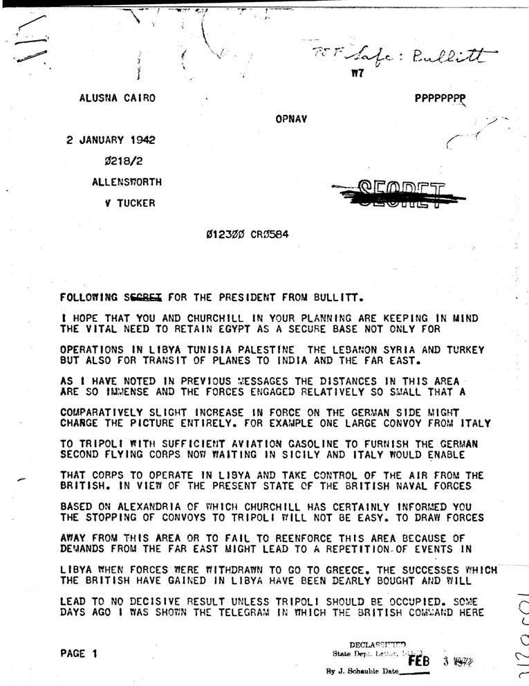 [a12ar01.jpg] - FDR to Bullitt 1/2/42