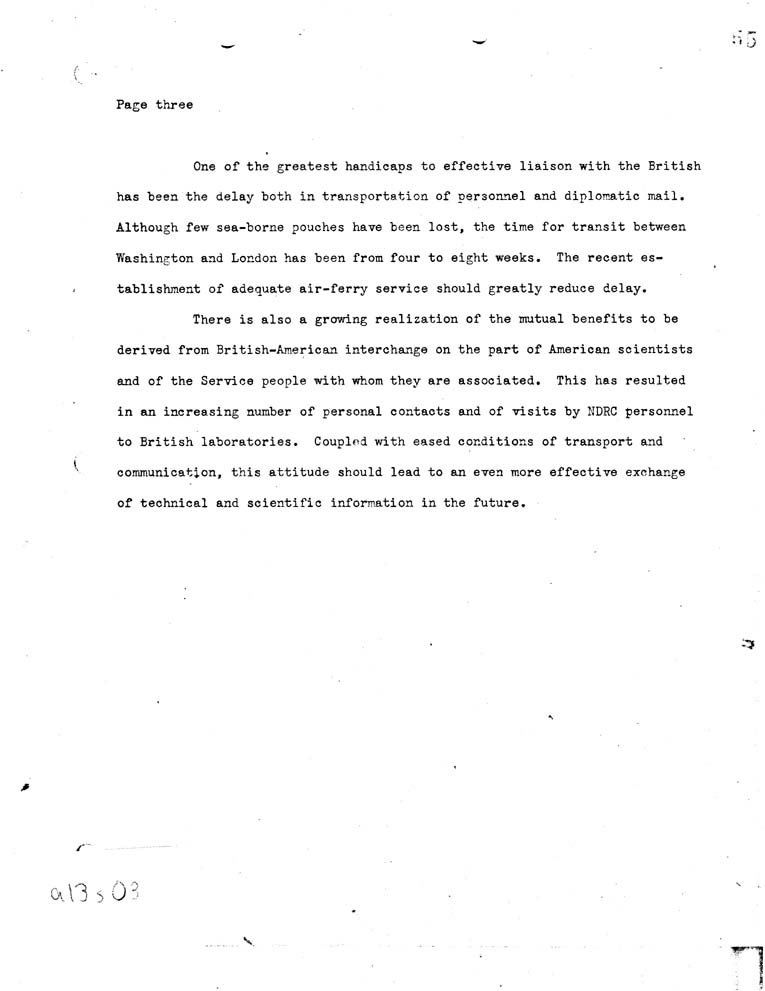 [a13s03.jpg] - Provision for Interchange With British Scientists