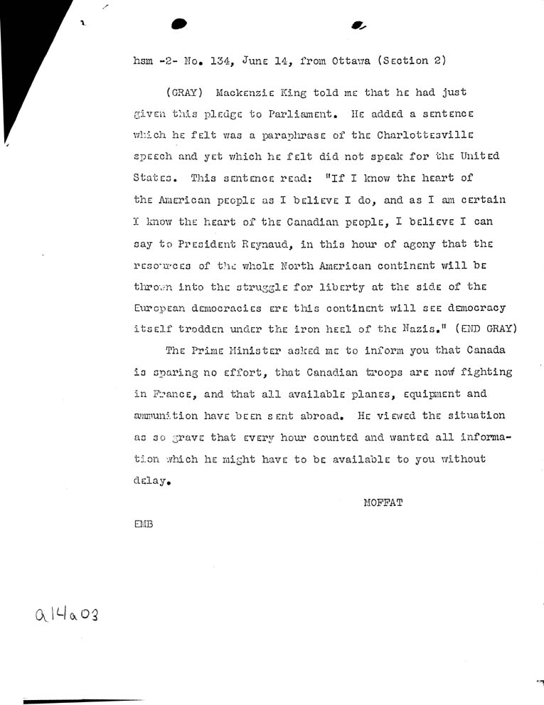 [a14a03.jpg] - Moffat to FDR 6/15/40