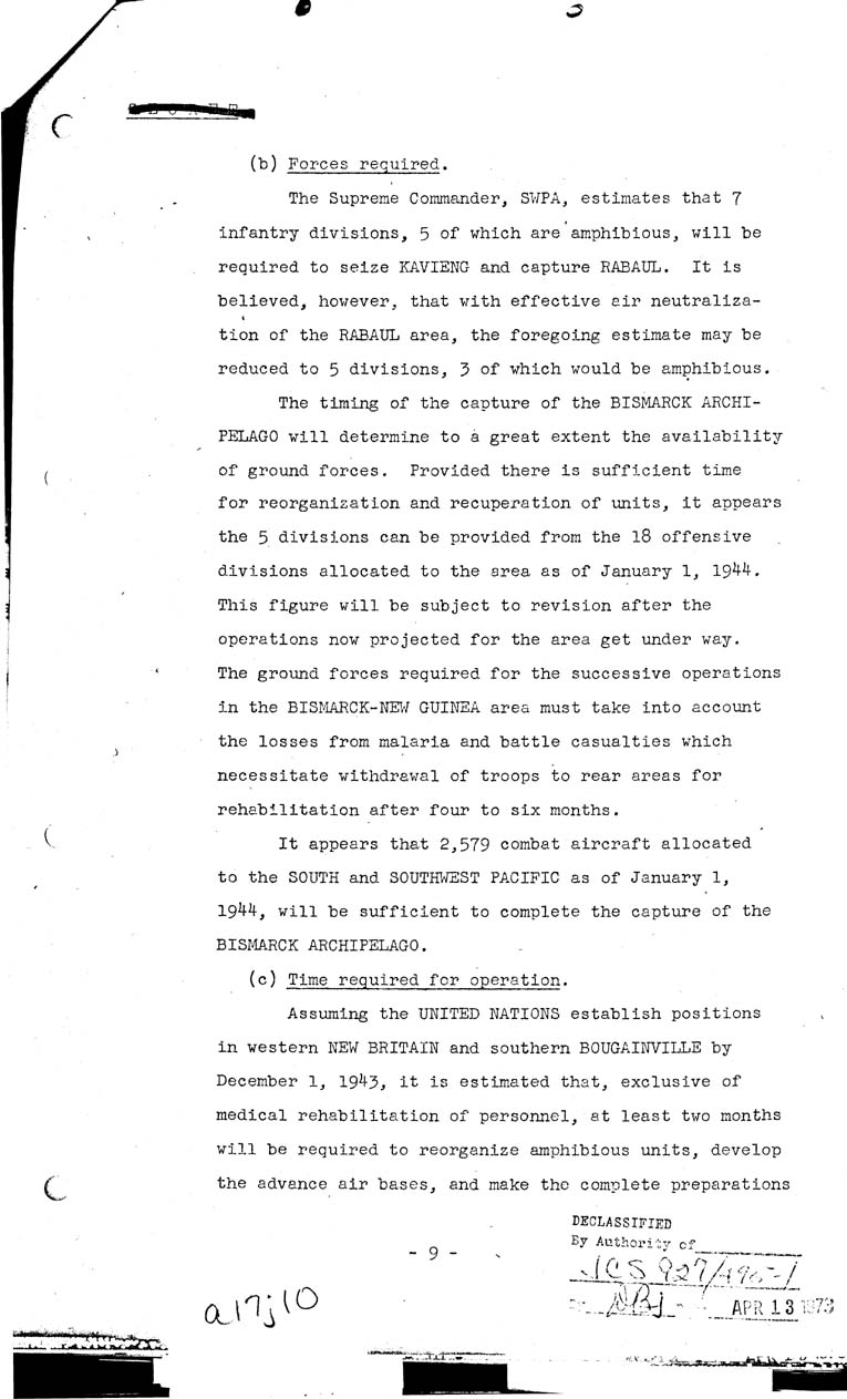 [a17j10.jpg] - Operations in the Pacific and Far East 1943-44 5/12/43