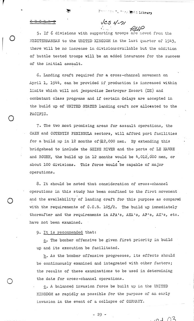 [a18d03.jpg] - Joint Chiefs of Staff, Invasion of the European Continent From The United Kingdom in 1943-1944 (J.C.S. 291/1) May 8, 1943