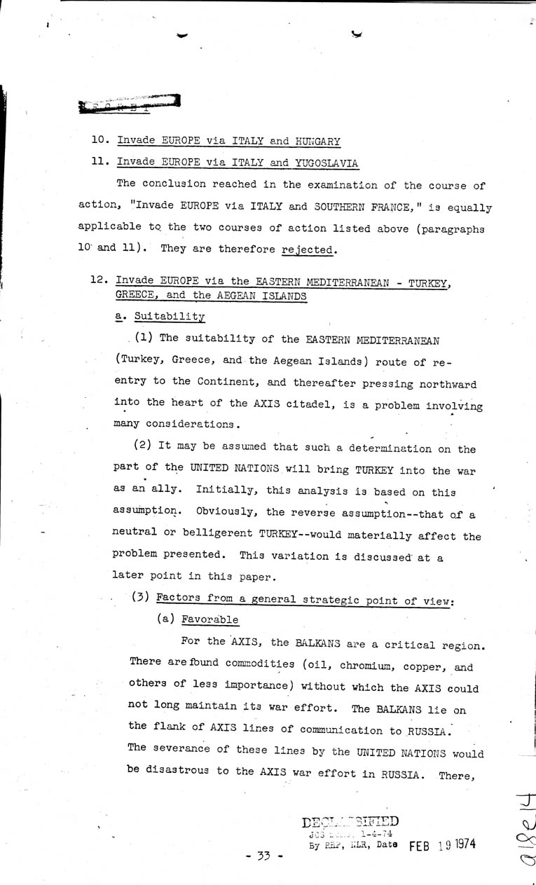 [a18e12.jpg] - Joint Chiefs of Staff, Invasion of the European Continent from the United Kingdom in 1943-1944 (J.C.S. 288/1) May 8, 1943