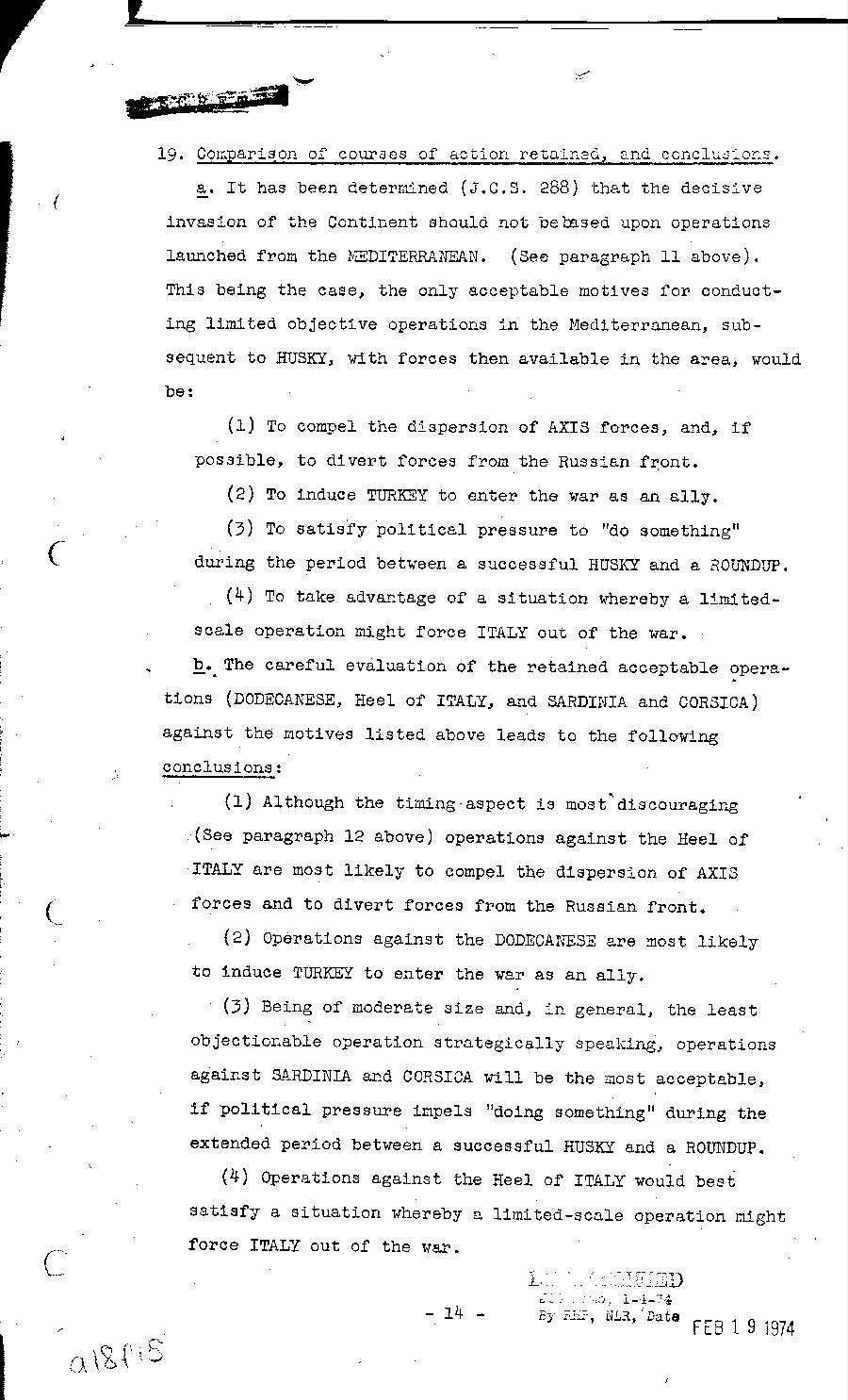 [a18f15.jpg] - Joint Chiefs of Staff, Lomited Operations in the Mediterrean in 1943-44 (J.C.S 293) May 7, 1943