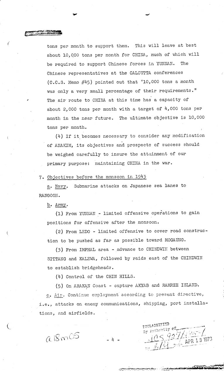 [a18m05.jpg] - Joint Chiefs of Staff, Operations in Burma 1943-1944, May 10, 1943 (J.C.S. 297)