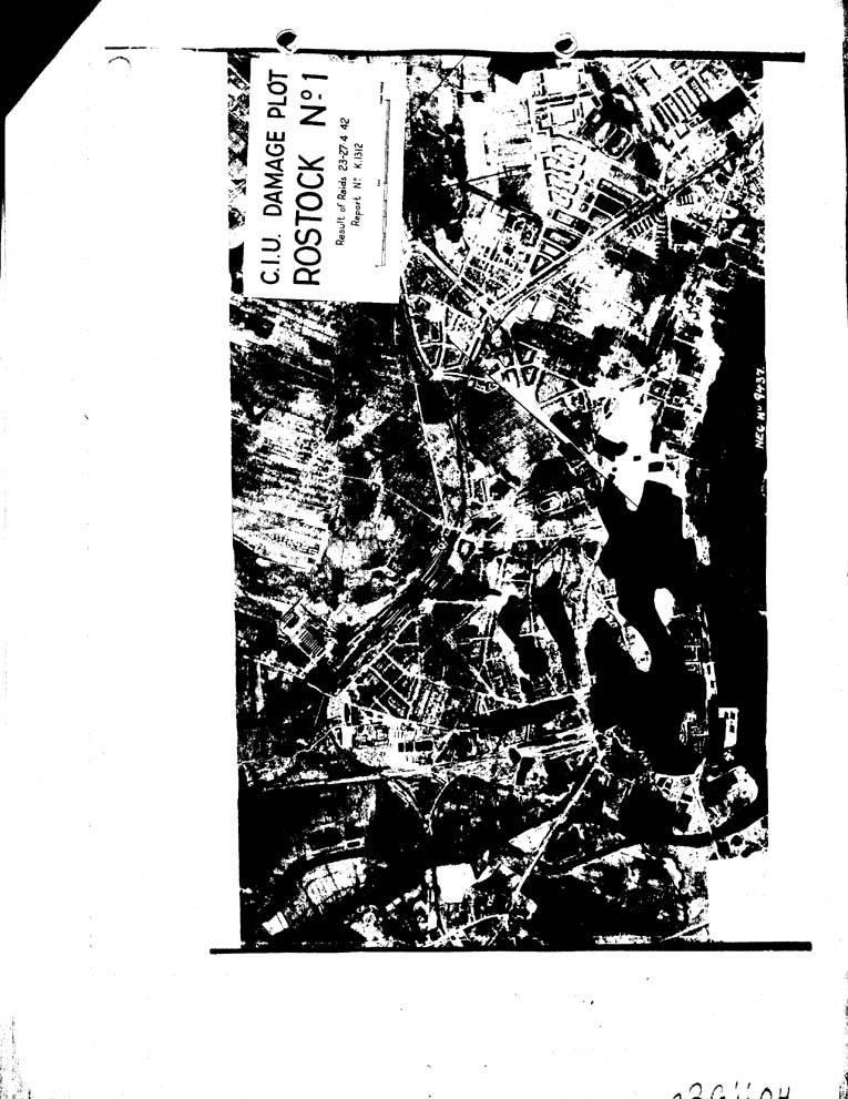 [a26ii04.jpg] - MAP SHOWING C..I.U. DAMAGED PLOT ROSTOCK NO.1 NEG NO.A/666.IPRU.27.4.42. F/36 PAGE - 4