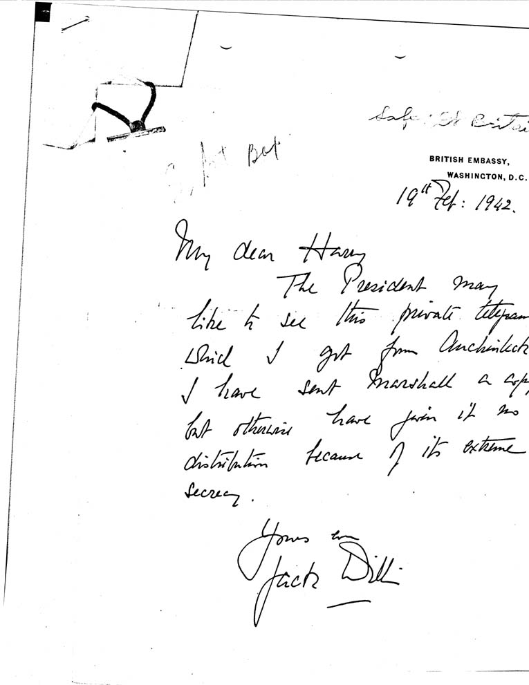 [a26s01.jpg] - Jack Dill to Harry Hopkins    2/19/42