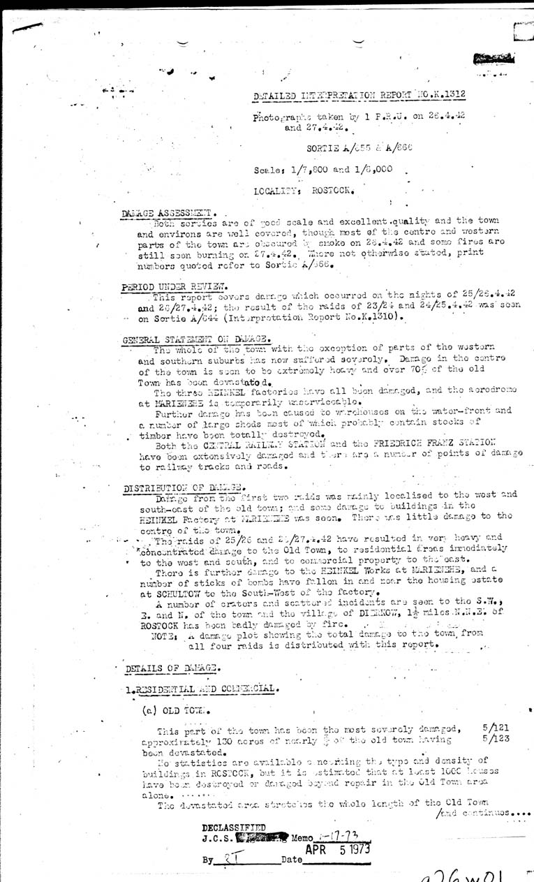 [a26w01.jpg] - Detailed Interpretation Report No. K.1312     4/26/42