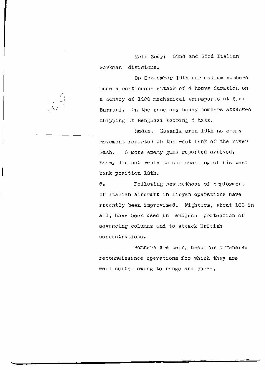 [a310u09.jpg] - Telegram dispatched from London re:military situation. 9/22/40 - Page 5