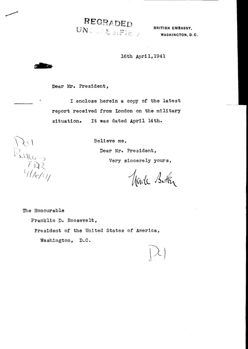 [a319p01.jpg] - Butler-->F.D.R. 4/16/41