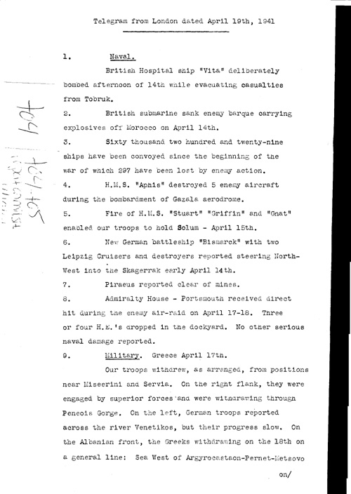 [a319t04.jpg] - Report on military situation 4/19/41