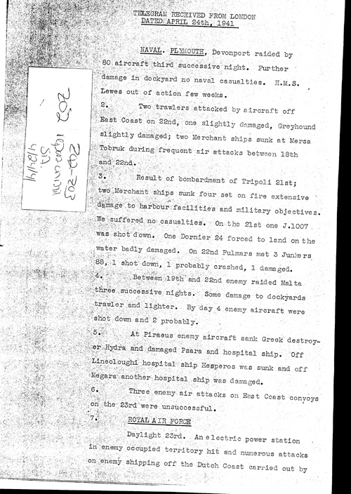 [a319z02.jpg] - Report on military situation 4/24/41