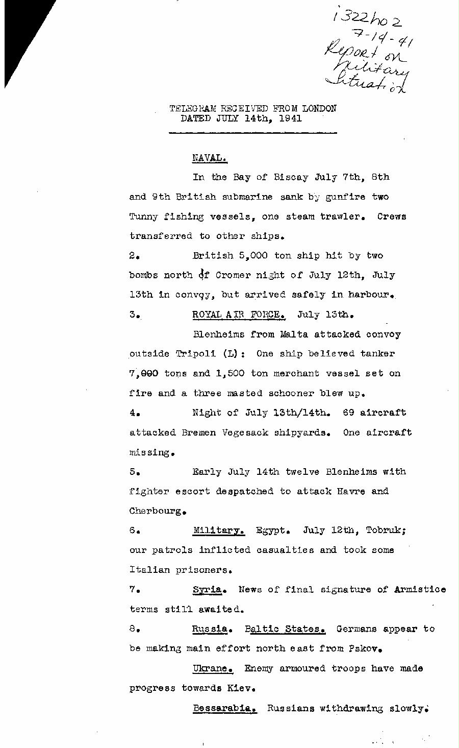 [a322h02.jpg] - Report on military situation 7/14/41