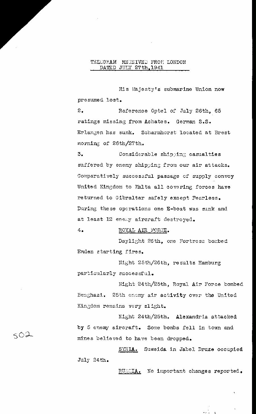 [a322s02.jpg] - Report on military situation 7/27/41