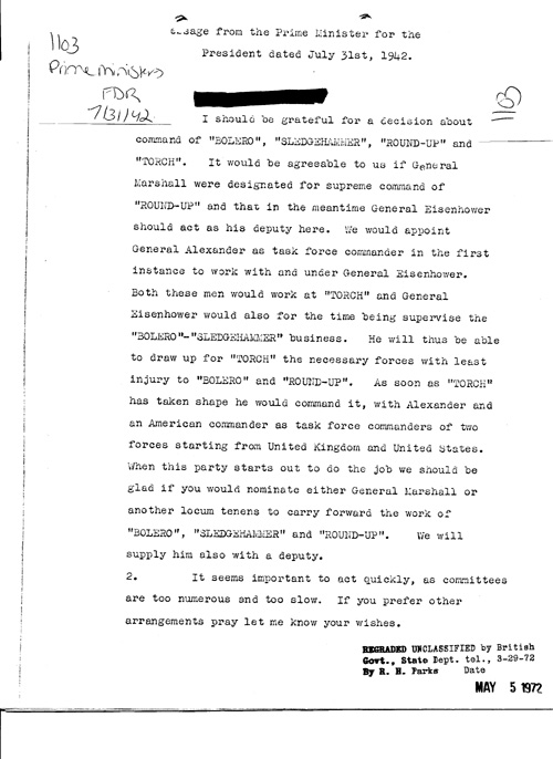 [a333ll03.jpg] - Prime Minister-->F.D.R.7/31/42