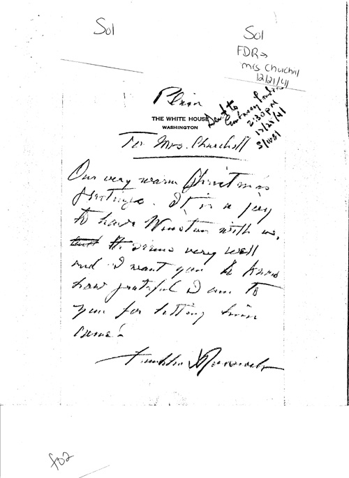 [a333s01.jpg] - F.D.R.-->Mrs. Churchill12/21/41