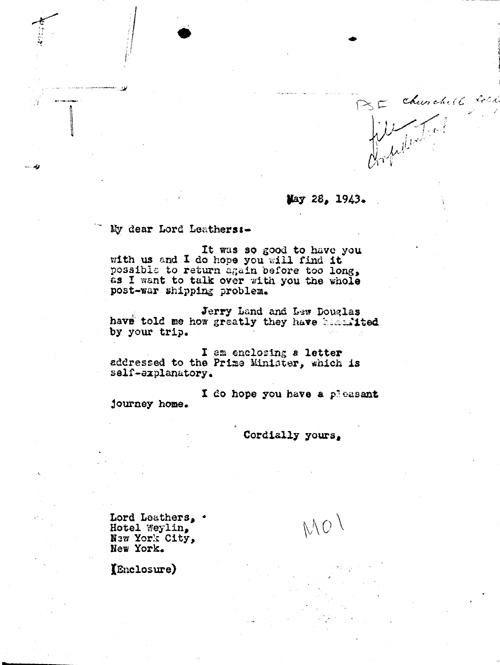 [a334m01.jpg] - FDR-->Lord Leathers 5/28/43