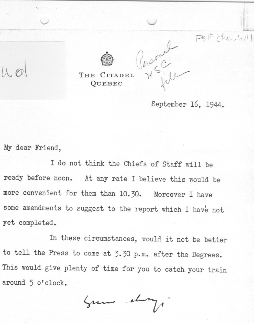 [a335u01.jpg] - Winston Churchill -->FDR 9/16/44