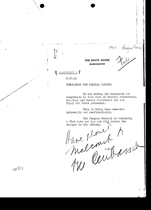 [a337e01.jpg] - W.B.S. --> General E. M. Watson 6/30/41