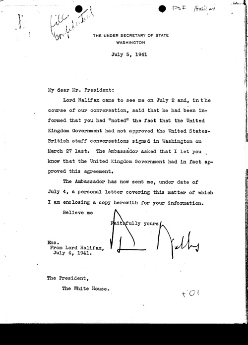 [a337f01.jpg] - Sumner Welles -->FDR 7/5/41
