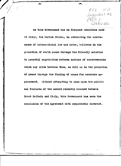 [a339k02.jpg] - Suggestions for Press Conference N.D.
