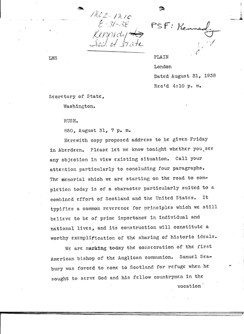 [a339m02.jpg] - J. Kennedy-->Sect. of State 8/31/38