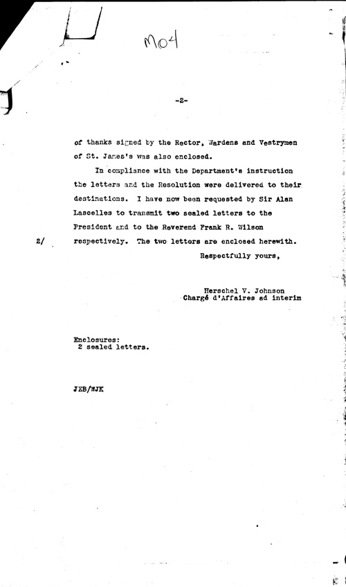 [a344m04.jpg] - M.A.LeHand --> Rev.Frank R. Wilson. 1/5/40.