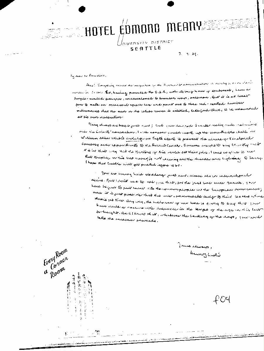 [a345f04.jpg] - Harold Laski --> F.D.R (Written) 7/11/1939